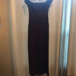Express - Maroon Long Pant Jumpsuit/Romper